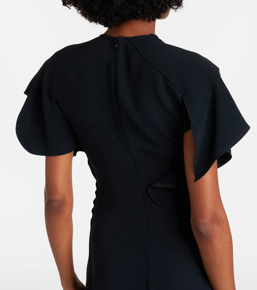 Victoria Beckham - Asymmetric draped cady midi dress
