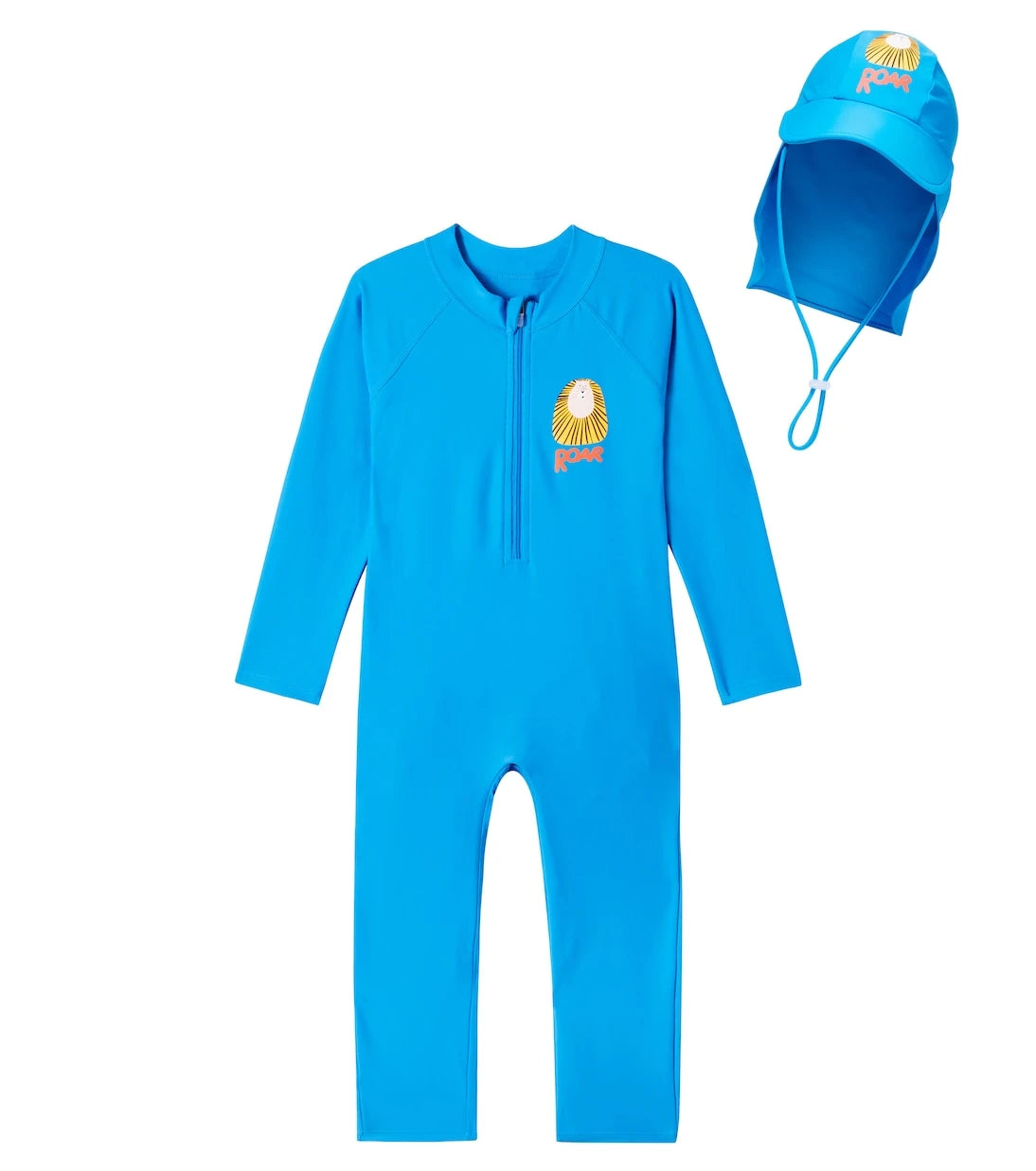 Jellymallow - Lion rashguard swimsuit and sunhat set