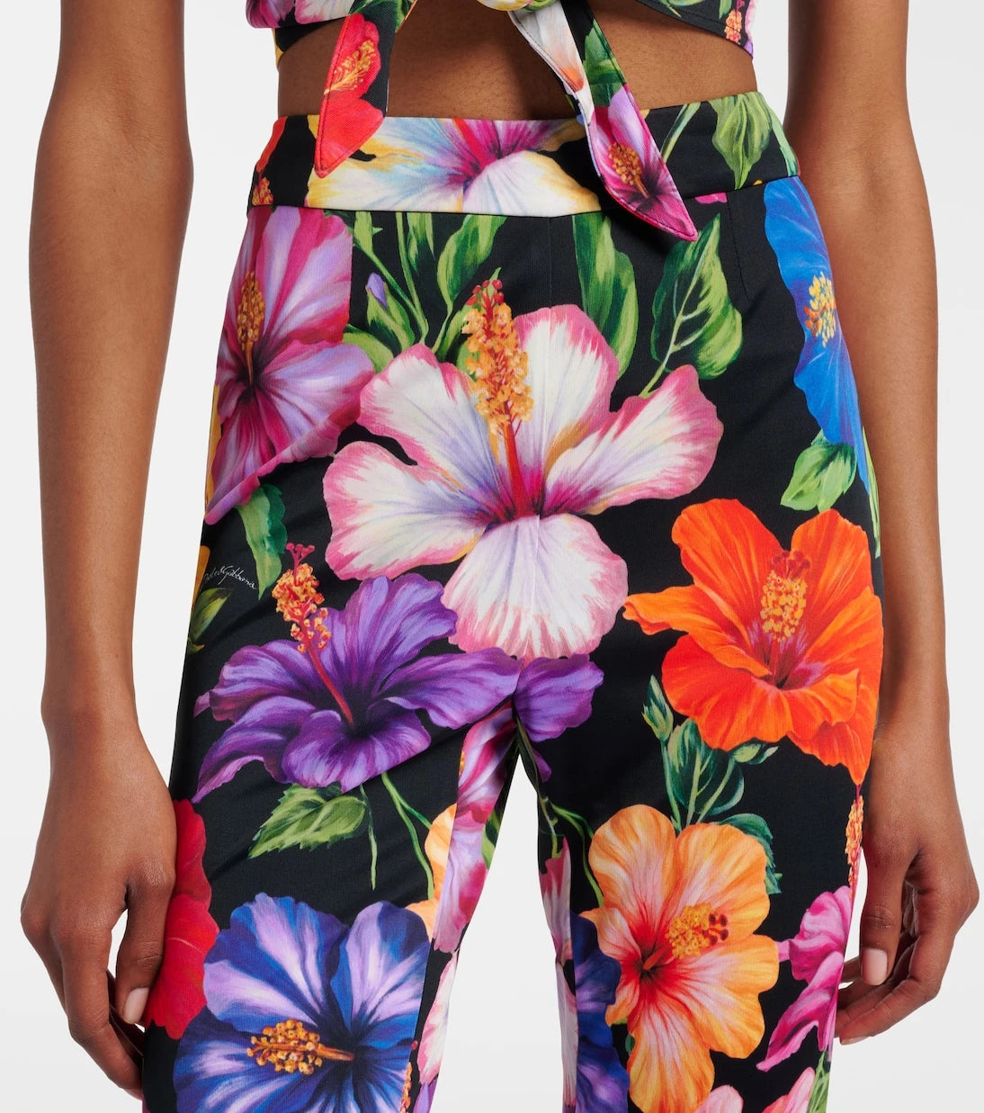 Dolce&Gabbana - Floral flared pants