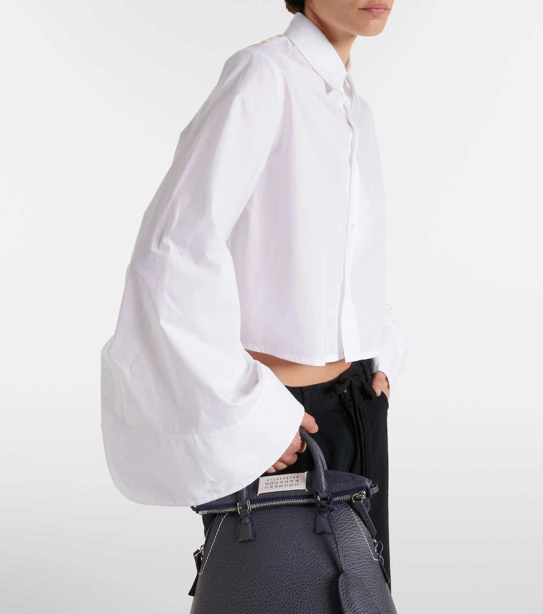 MM6 Maison Margiela - Cotton cropped shirt