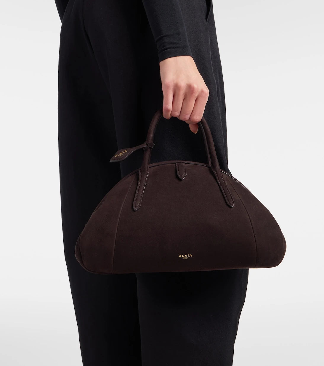 Alaïa - Purse Small suede top-handle bag