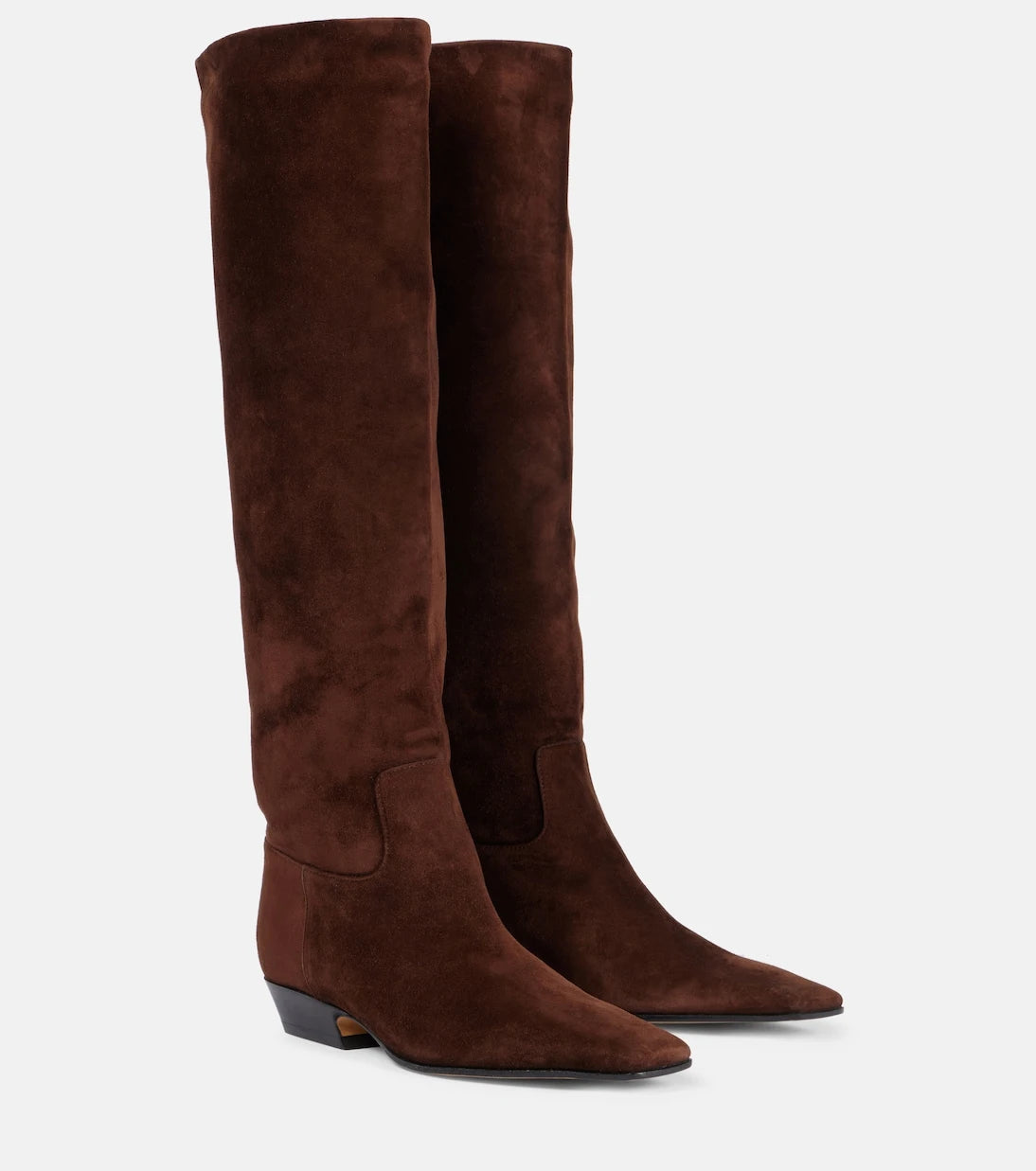 Khaite - Suede knee-high boots