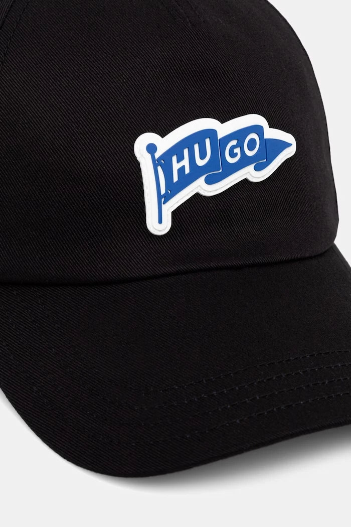 HUGO Blue шапка с козирка мъжка от памук Jinko-Flag