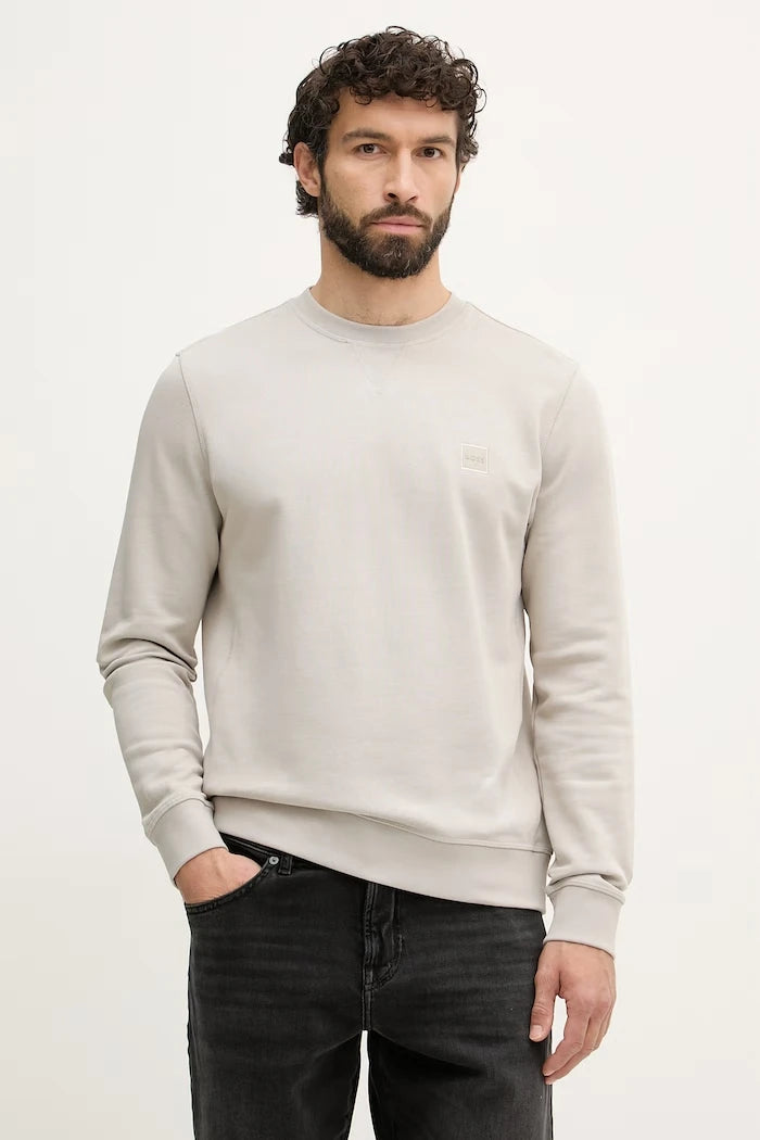 BOSS Orange Erkek Pamuklu Sweatshirt Westart