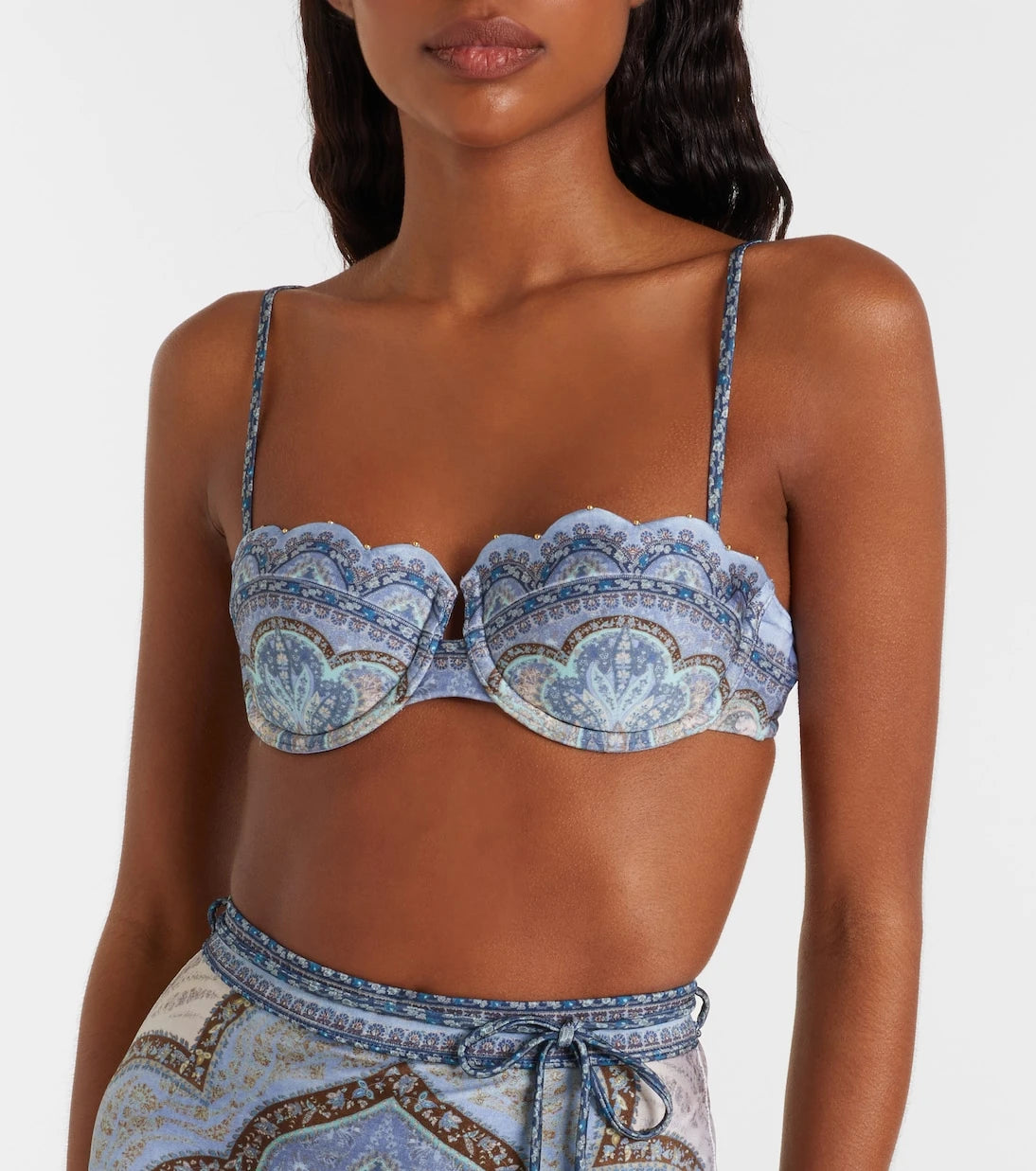 Zimmermann - Wanderlust printed bikini top
