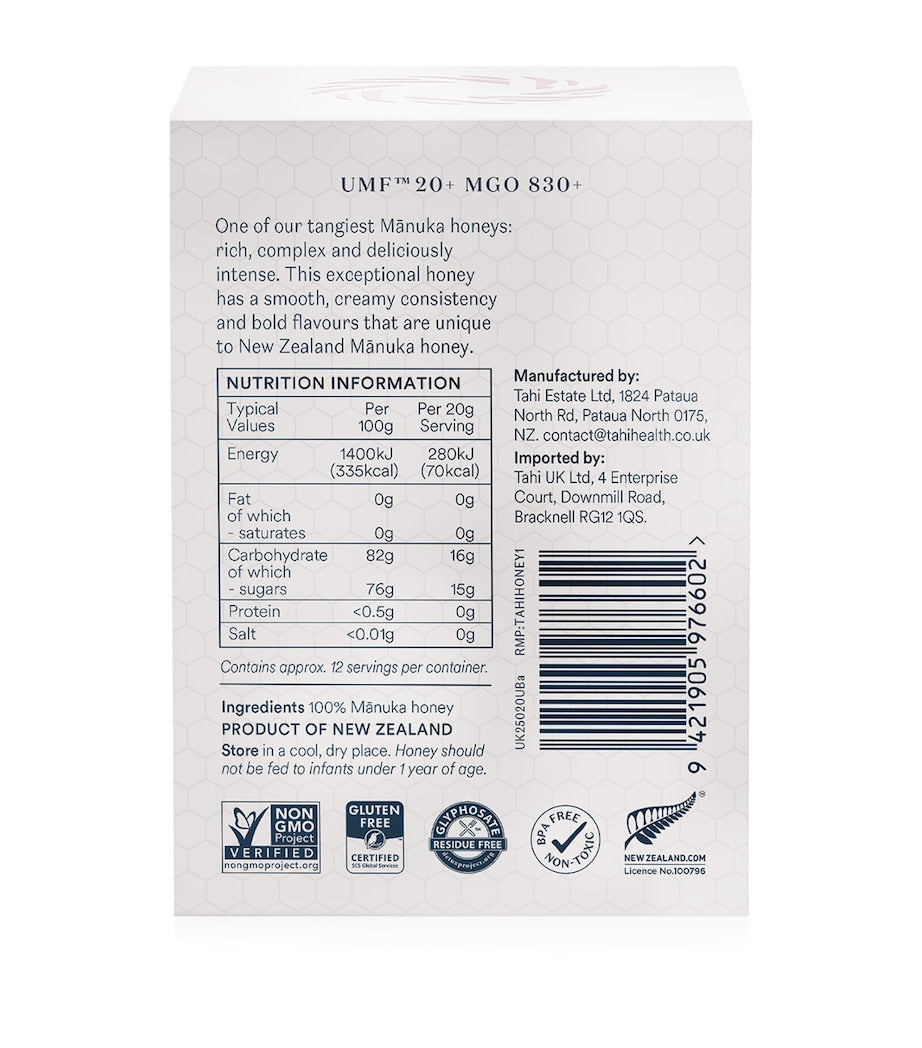 Tahi Honey Manuka Honey UMF™ 20+ / MGO 830+ (250g)