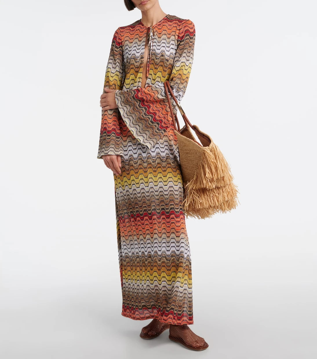 Missoni - Wave lamé beach dress
