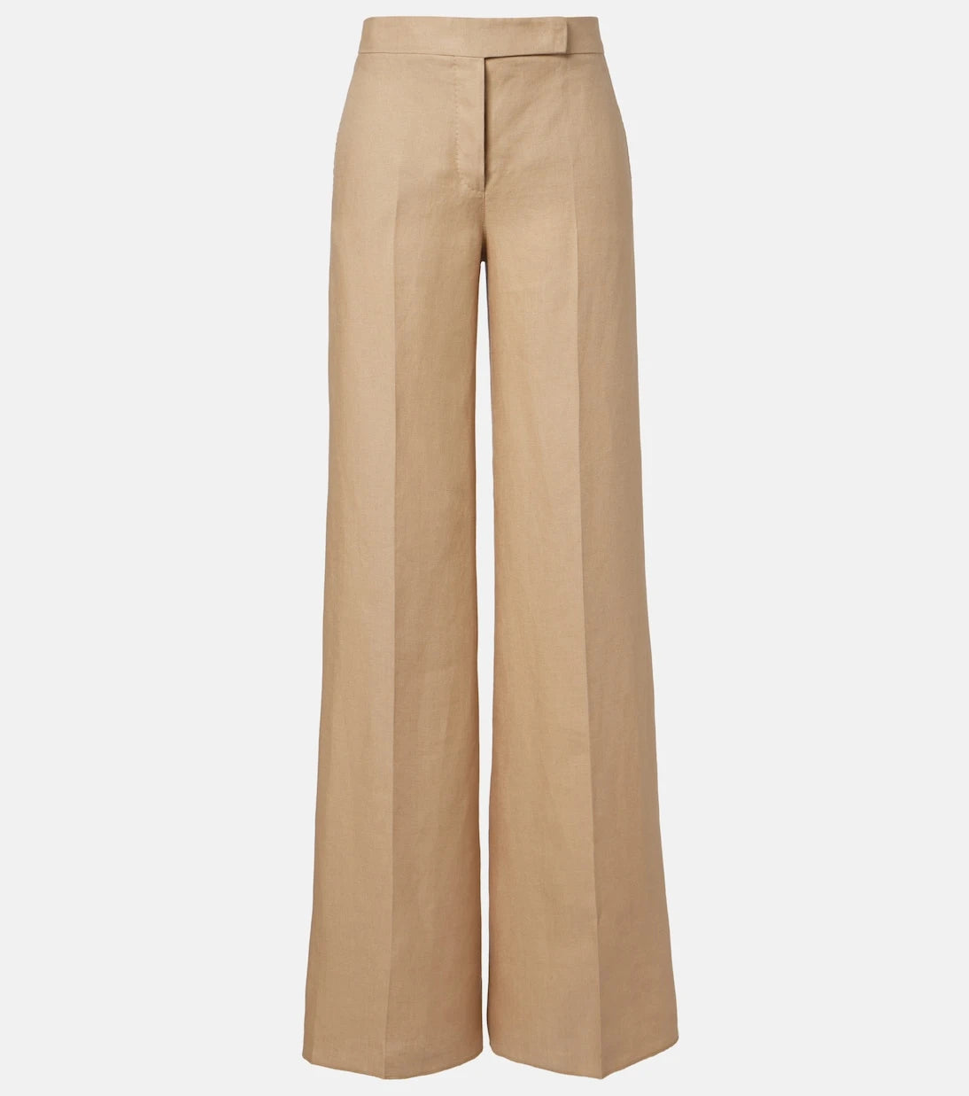 Max Mara - Big pleated linen wide-leg pants
