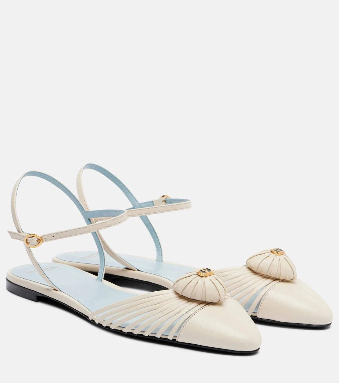 Valentino Garavani - Cœur Royal leather flats