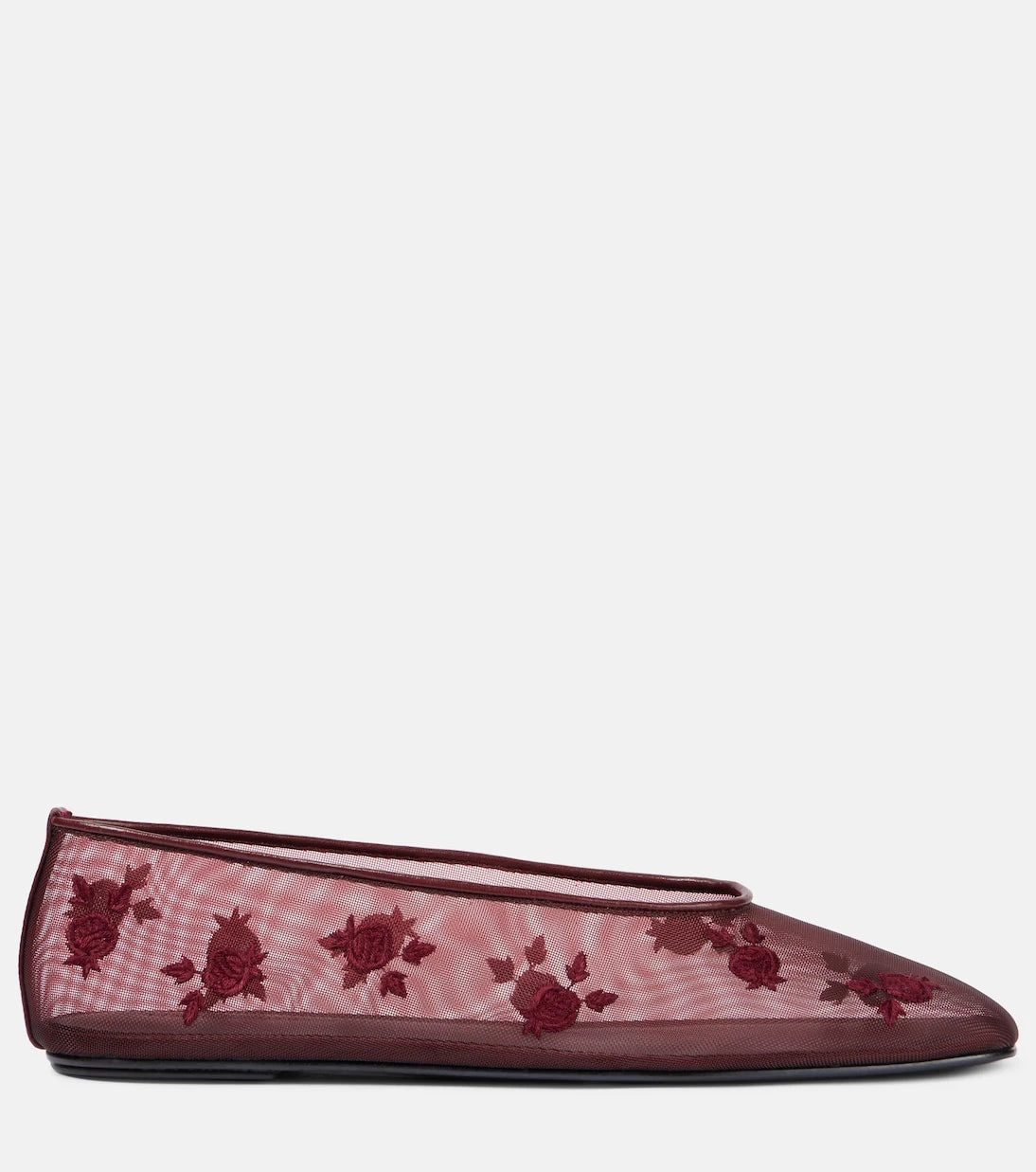 Magda Butrym - Embroidered mesh ballet flats