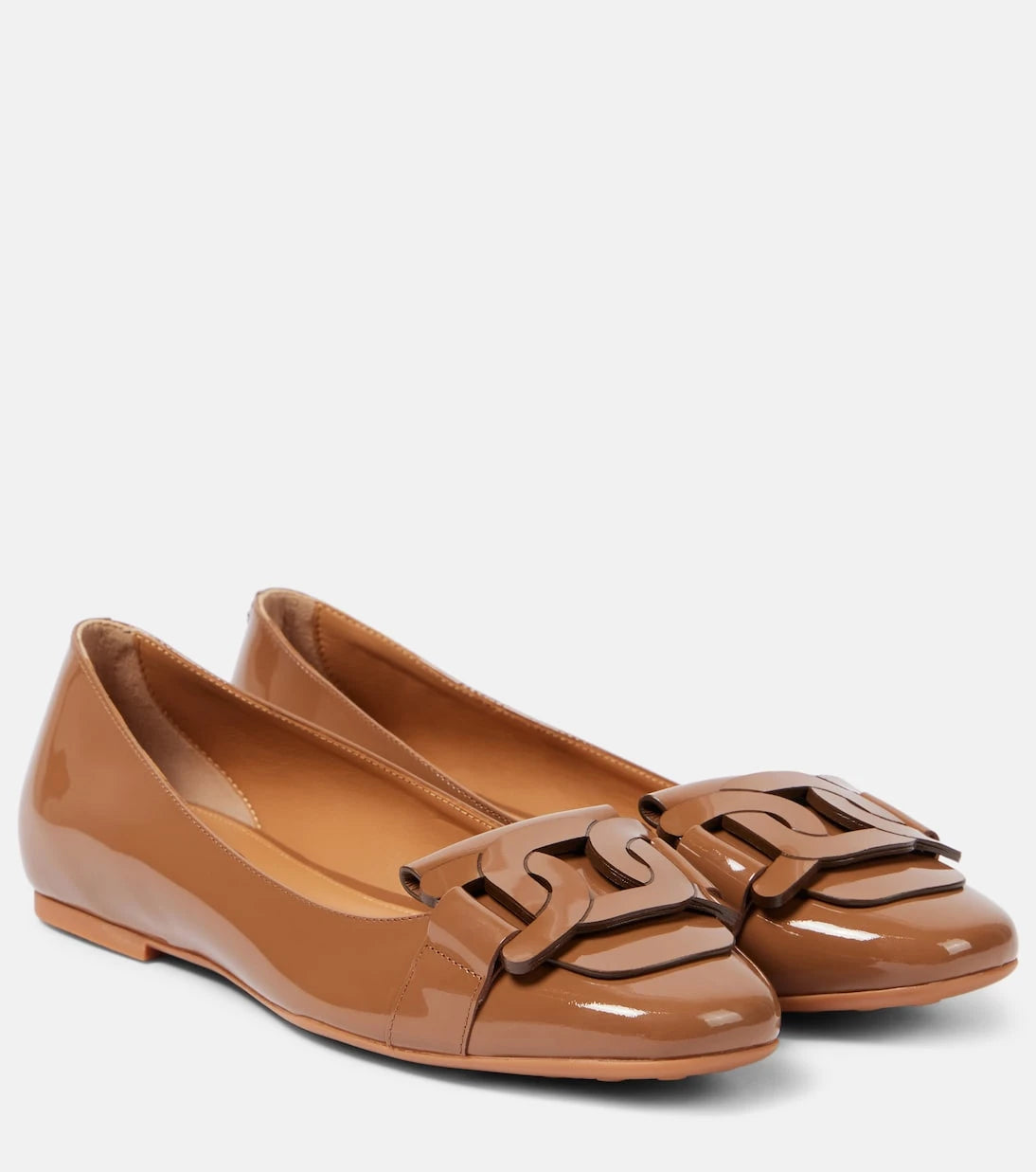 Tod's - حذاء باليه كيت من الجلد اللامع