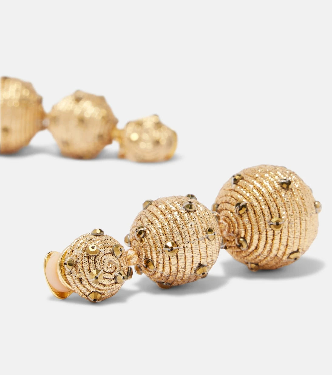 Oscar de la Renta - Embellished clip-on earrings