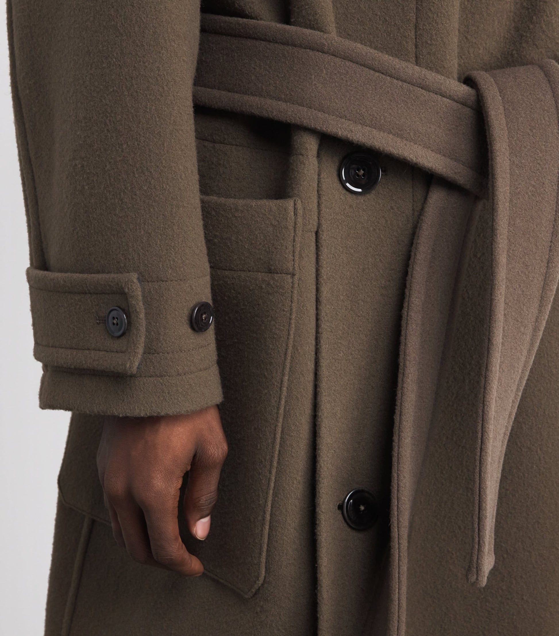 Lemaire Brown Wool Overcoat