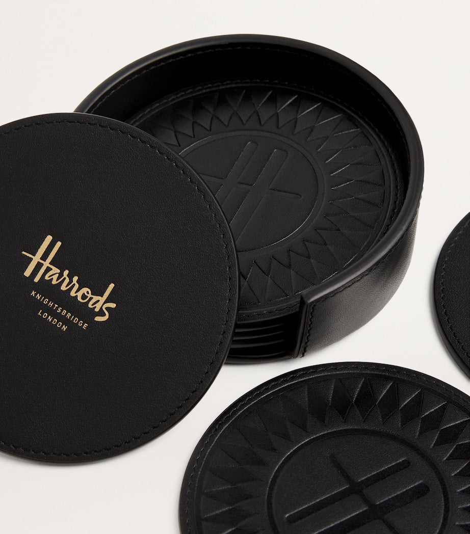 Leather Logo Coasters (Set of 6)