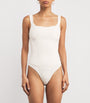 Good American White Scuba Corset Bodysuit
