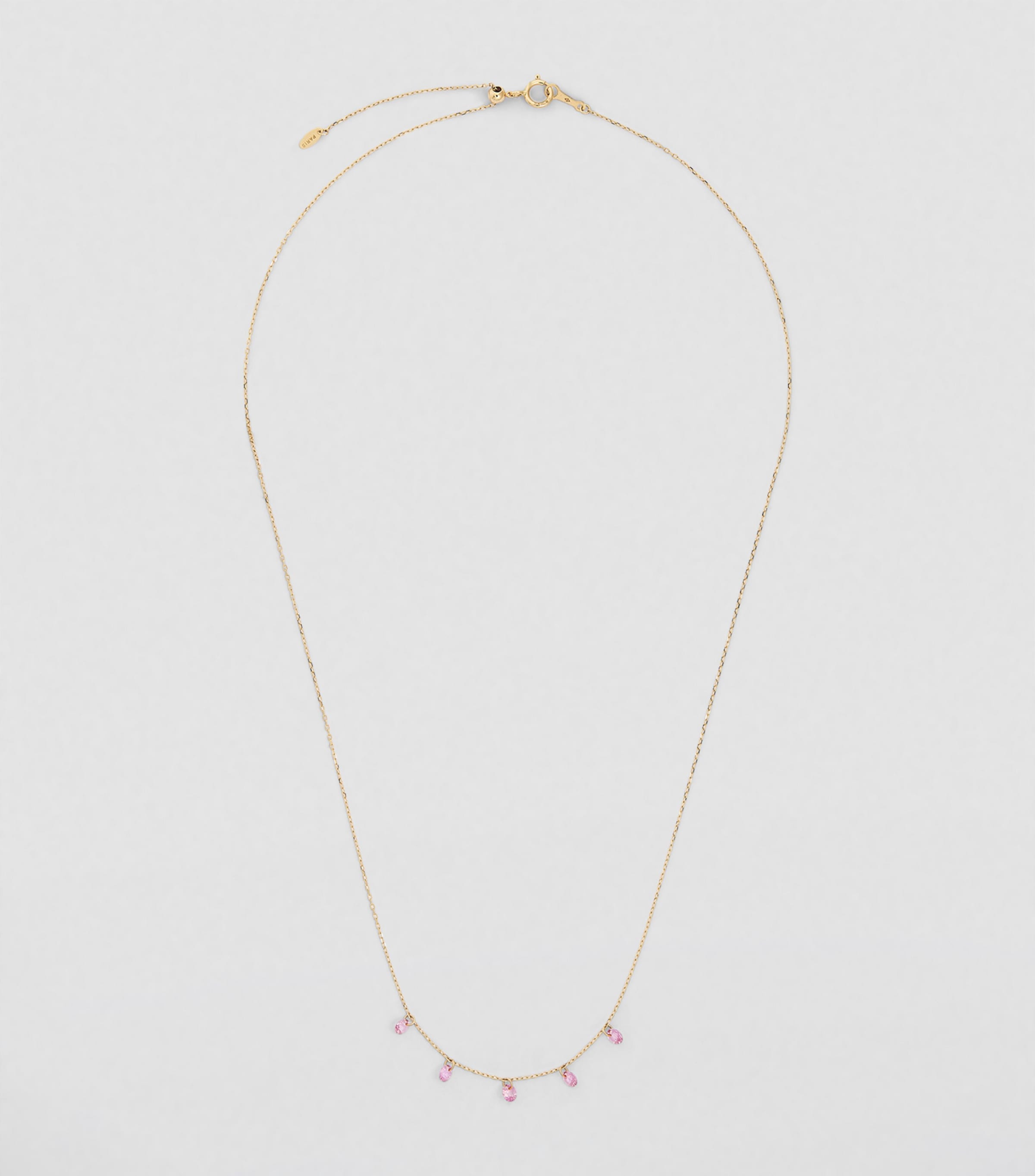Persée Yellow Gold and Sapphire La Vie en Rose Necklace