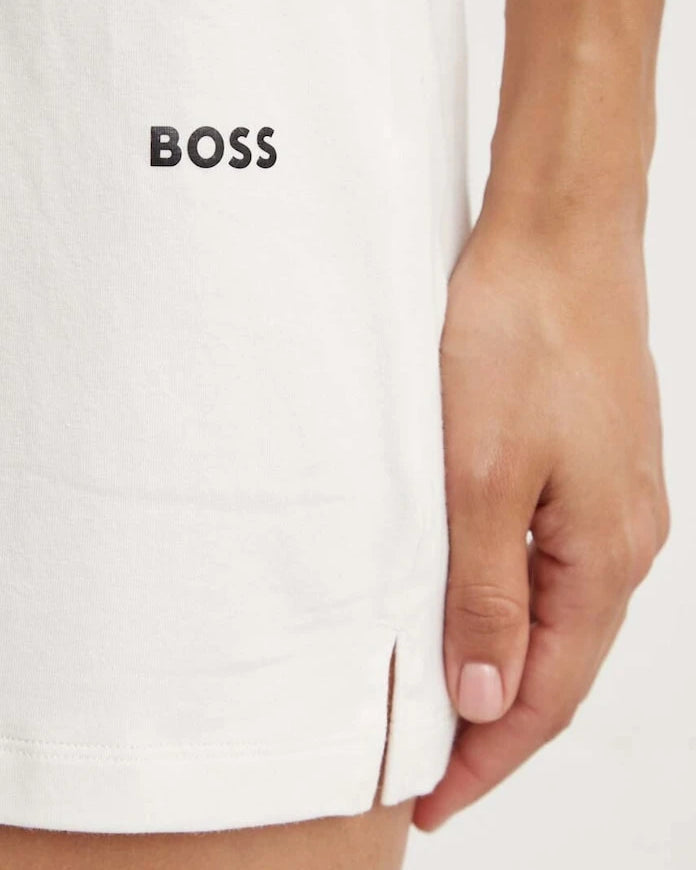 BOSS kadın pamuk ve elastan kısa eşofman şortu CI_Shorts CW