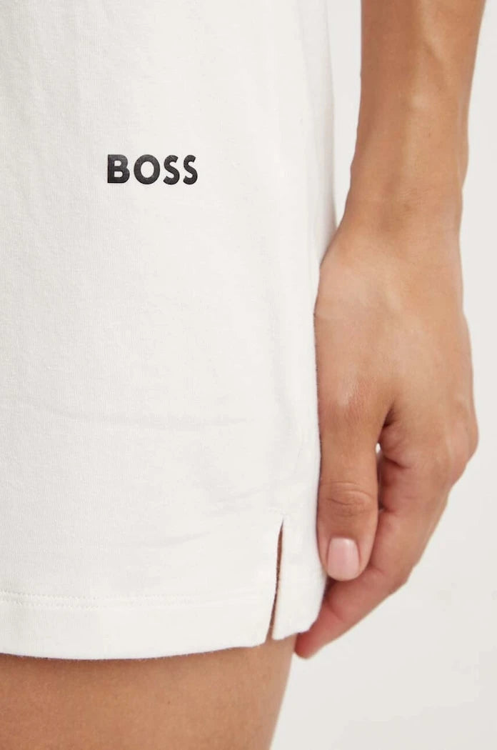 BOSS kadın pamuk ve elastan kısa eşofman şortu CI_Shorts CW