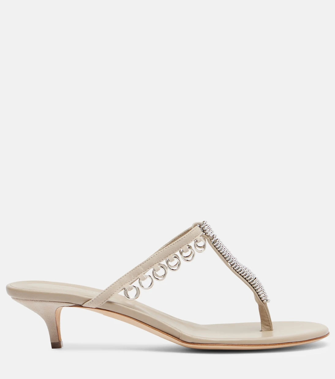 Christopher Esber - Pierced embellished leather thong sandals