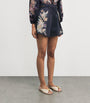 Zimmermann Navy Linen Rhiannon Tuck Shorts