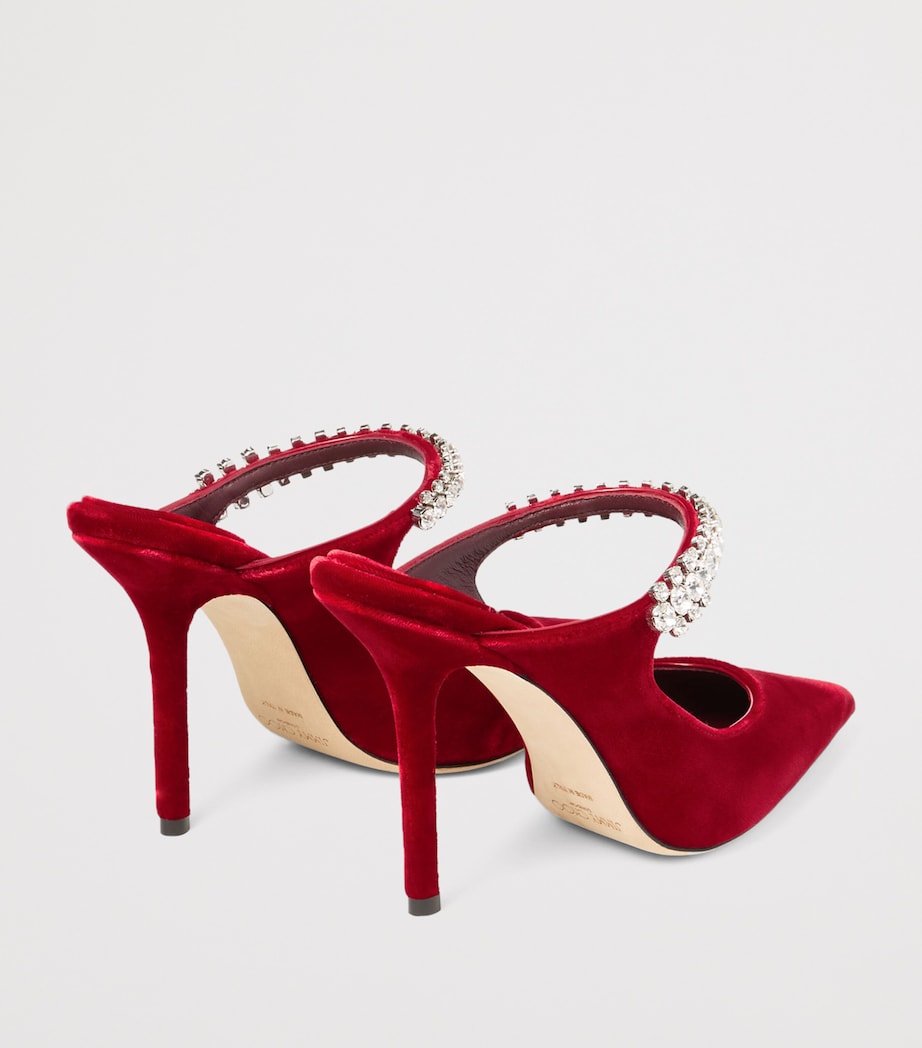 Red Bing 100 Velvet Mules
