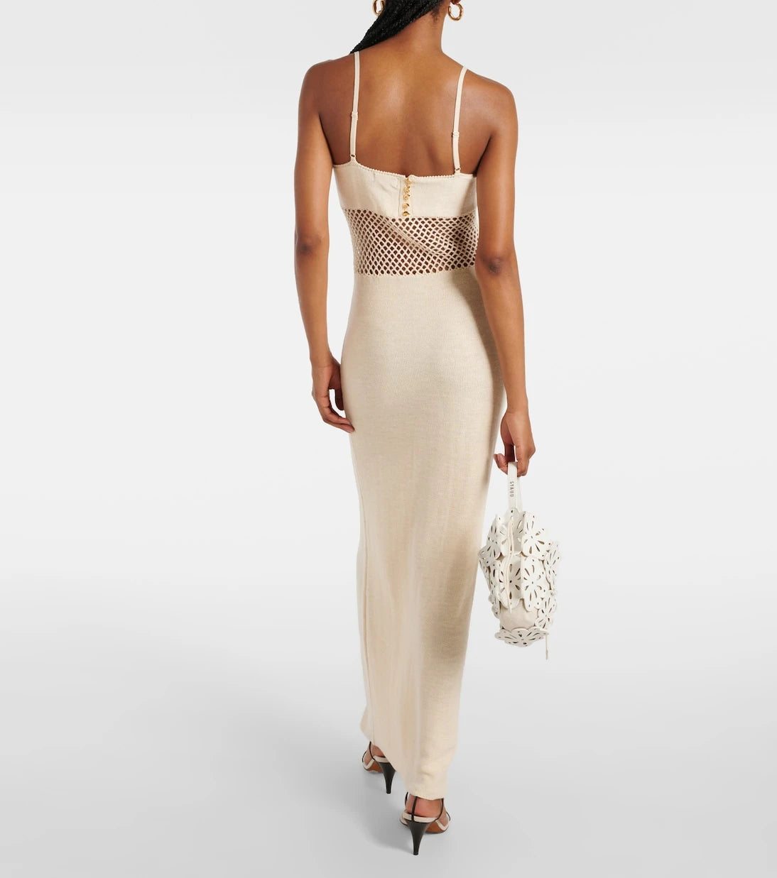 Staud - Tara cotton crochet maxi dress