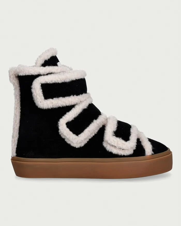 Inuikii Shearling Velcro High süet kadın spor ayakkabı