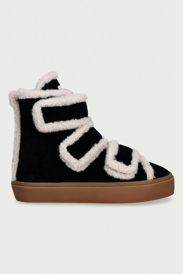 Inuikii Shearling Velcro High süet kadın spor ayakkabı