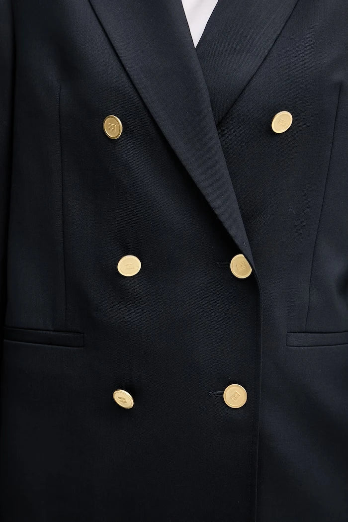 Tommy Hilfiger Kadın Kruvaze Ceket Yün Karışımlı