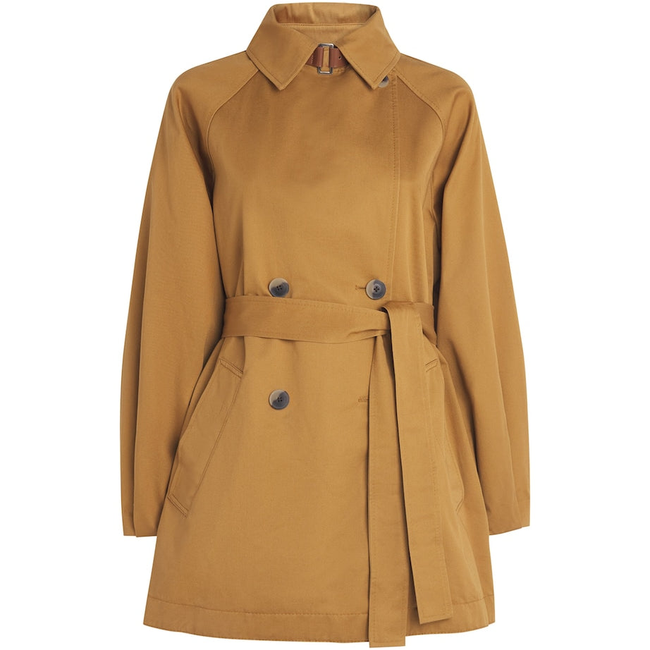 MAX&Co. Yellow Cotton Gabardine Trench Jacket