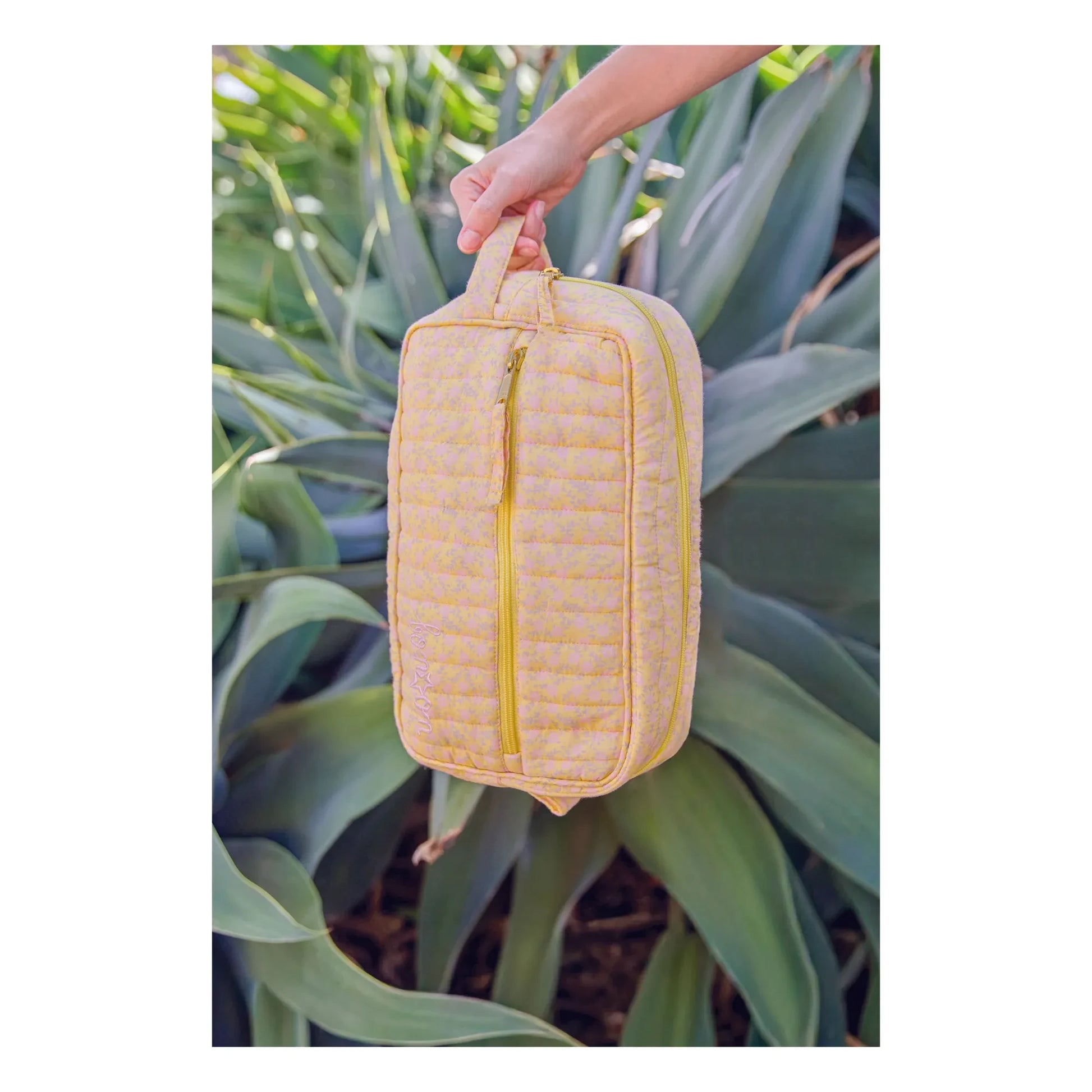 Bonton - Flowered Toilet Bag | Yellow