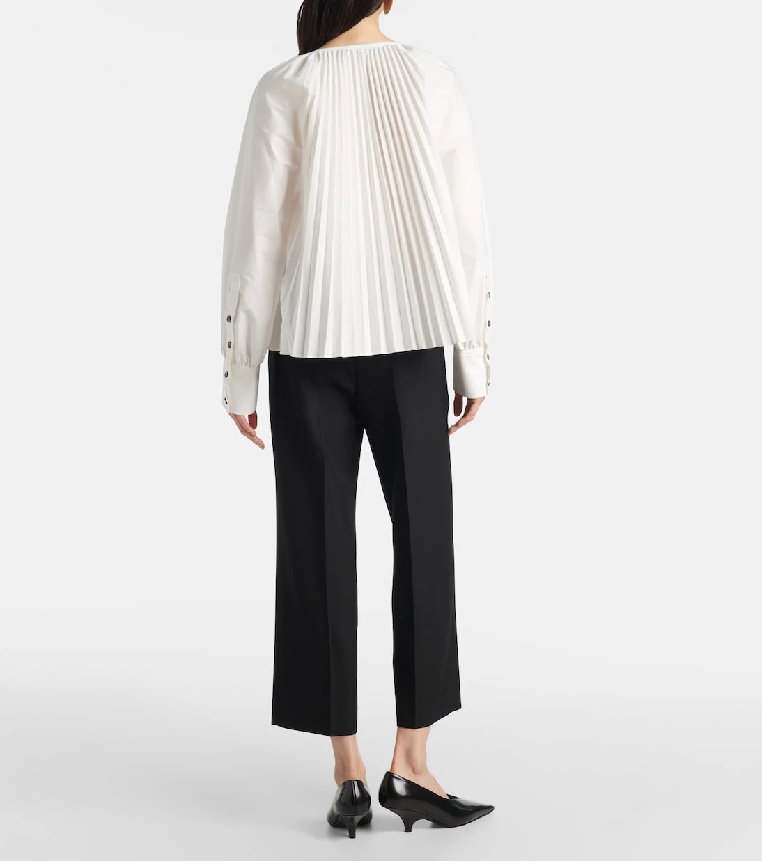 Proenza Schouler - بلوزة مونيكا بوبلين من مزيج القطن