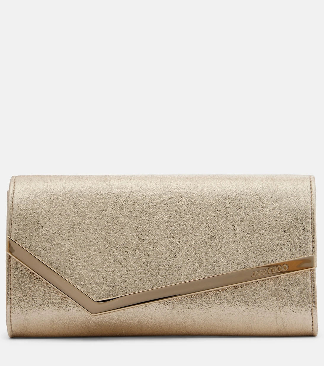 Jimmy Choo - Emmie Small metallic leather clutch