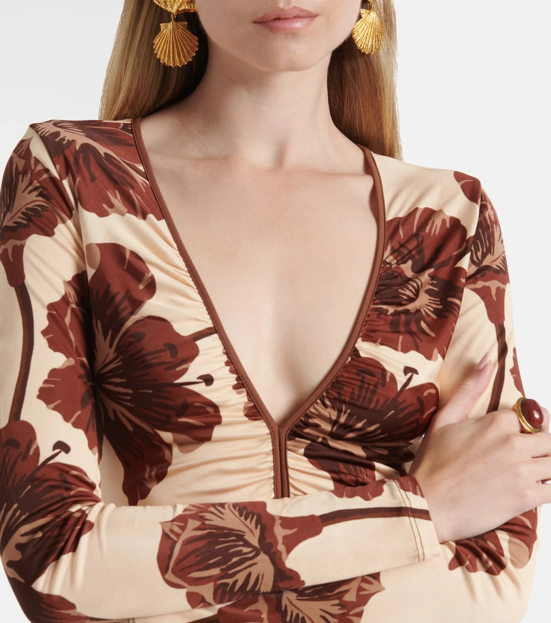 Johanna Ortiz - Floral jersey midi dress
