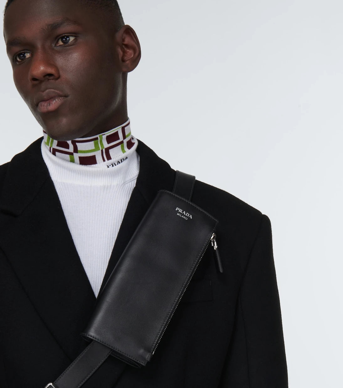 Prada - Triangle Saffiano leather shoulder bag