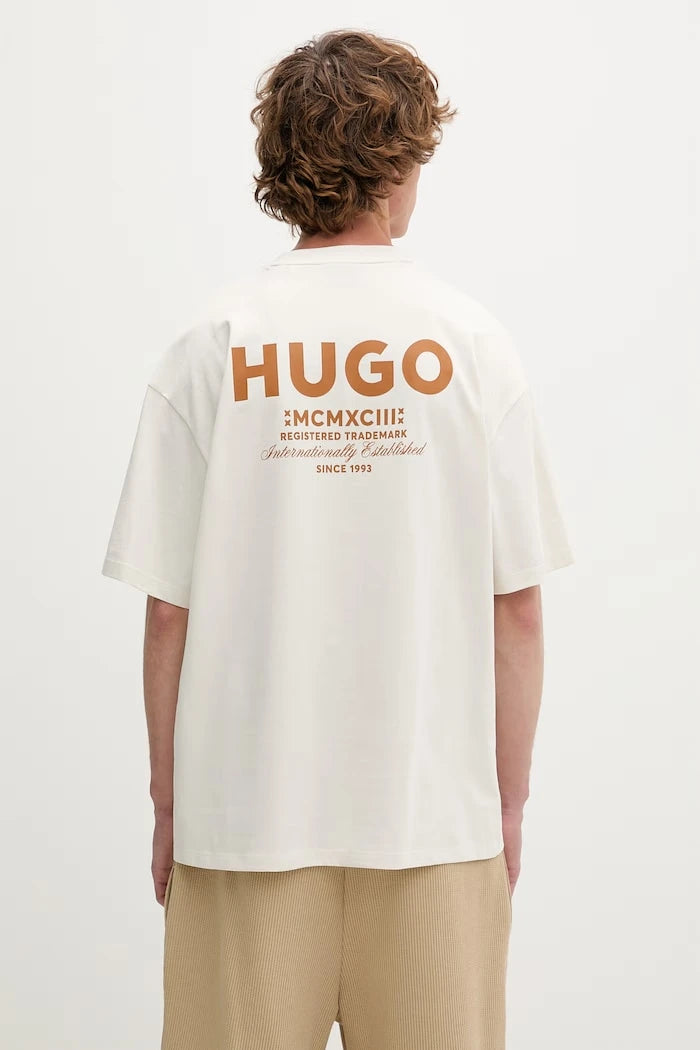 HUGO Blue erkek pamuklu tişört Nalono