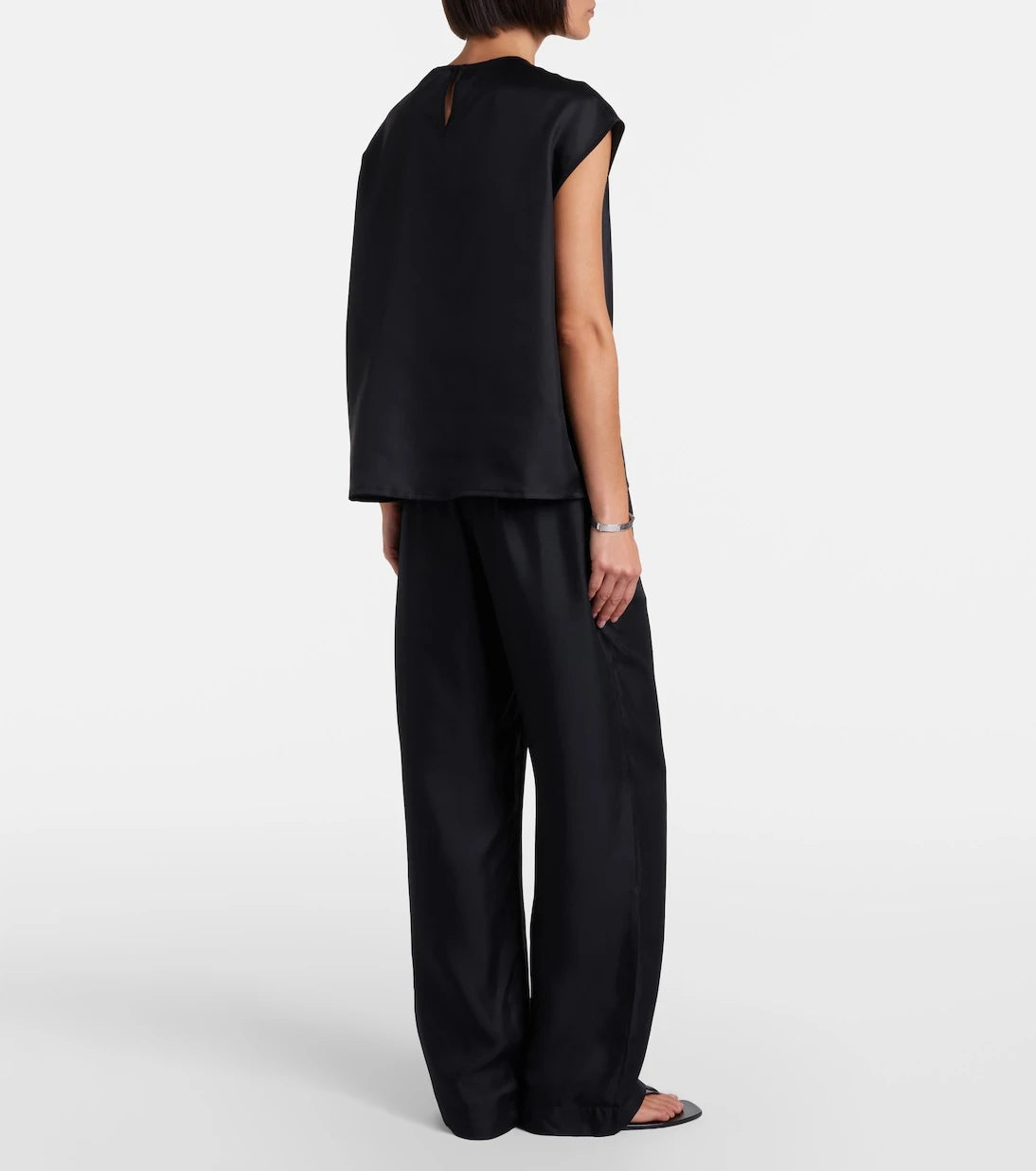 Asceno - Aurelia silk wide-leg pants