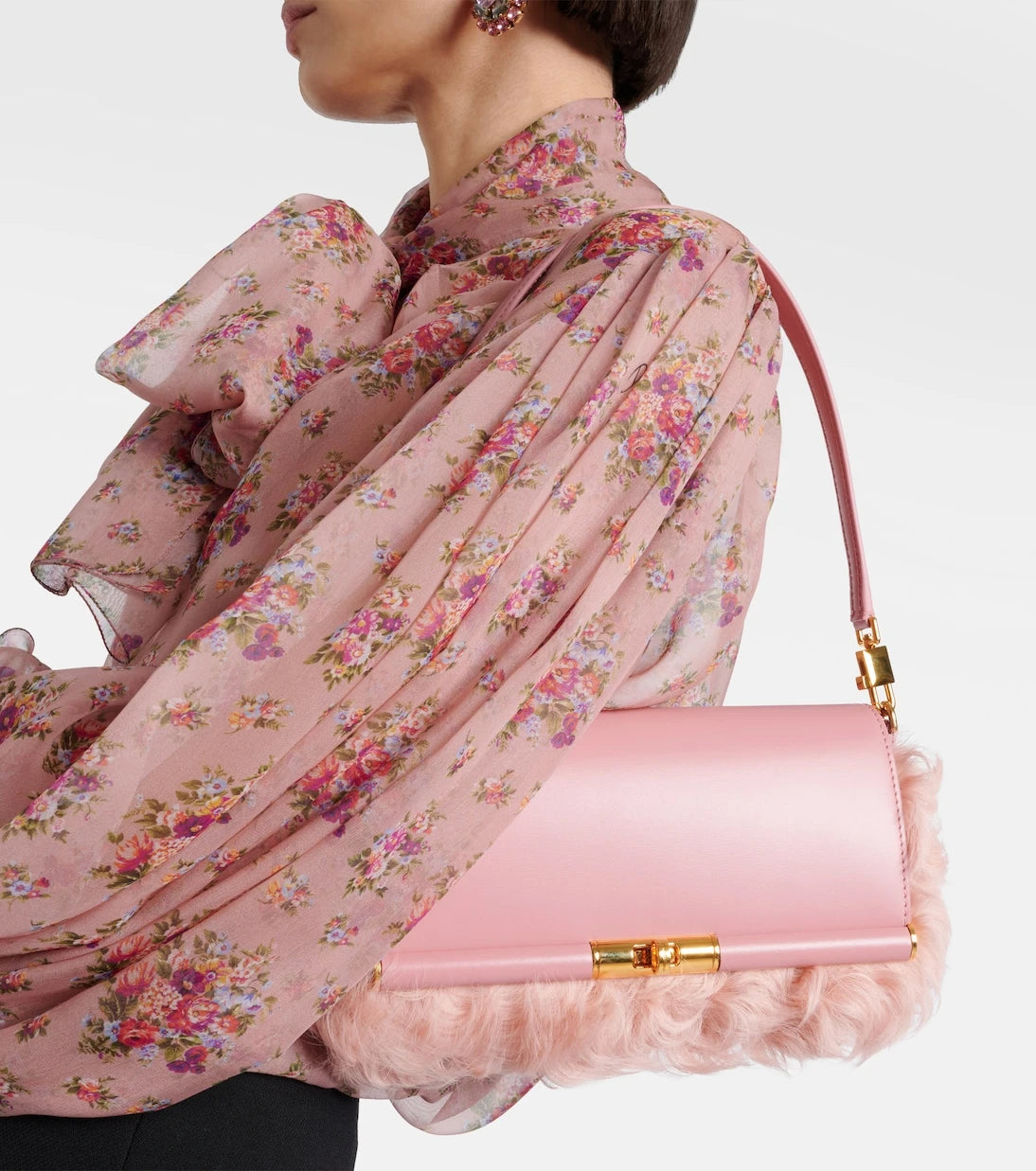 Dolce&Gabbana - Marlene Small shearling shoulder bag