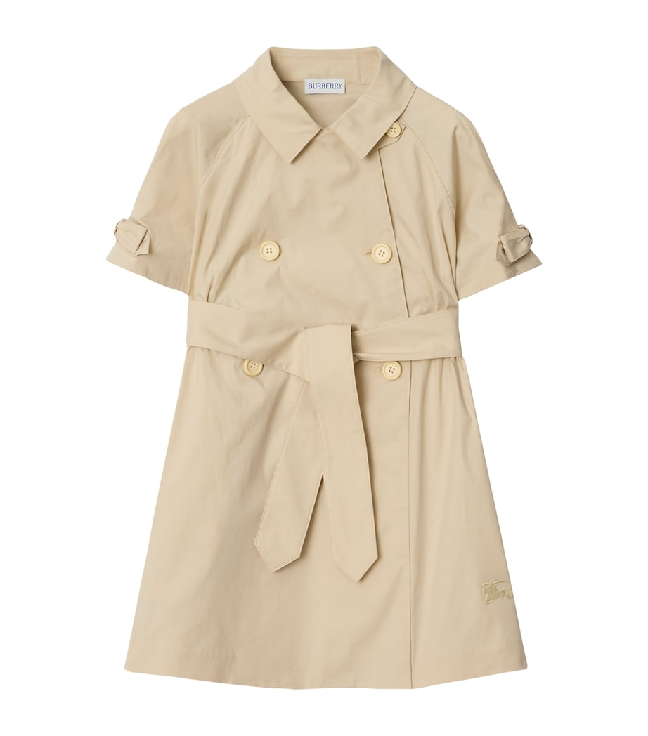 Burberry Kids Beige Stretch-Cotton Trench Dress (3-12 Years)