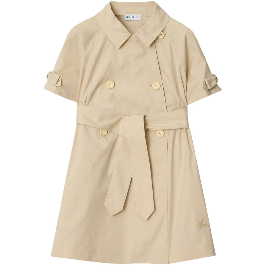 Burberry Kids Beige Stretch-Cotton Trench Dress (3-12 Years)