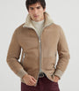 Cashmere-Trim Shearling Jacket