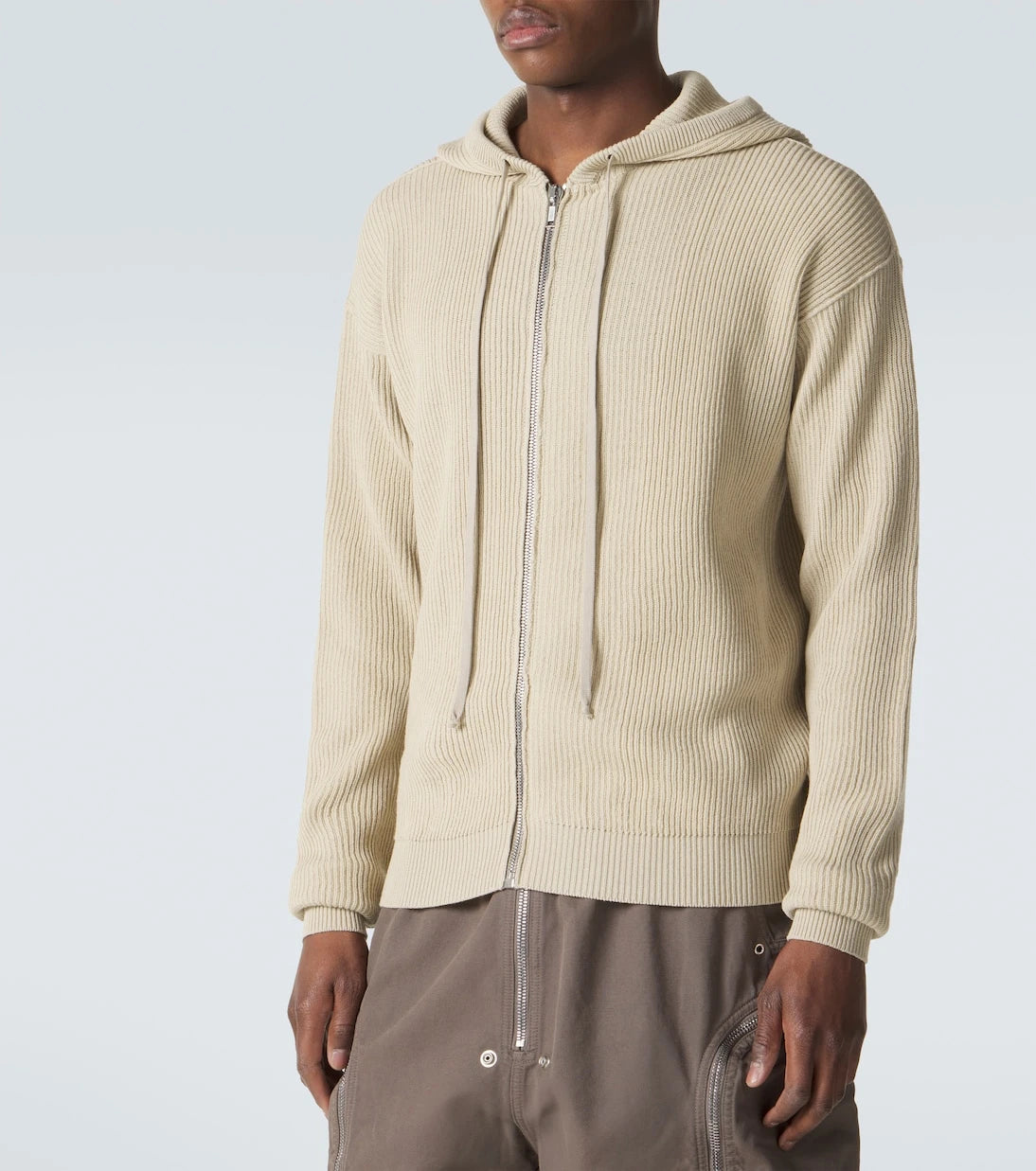 Rick Owens - Ribbed-knit virgin wool hoodie