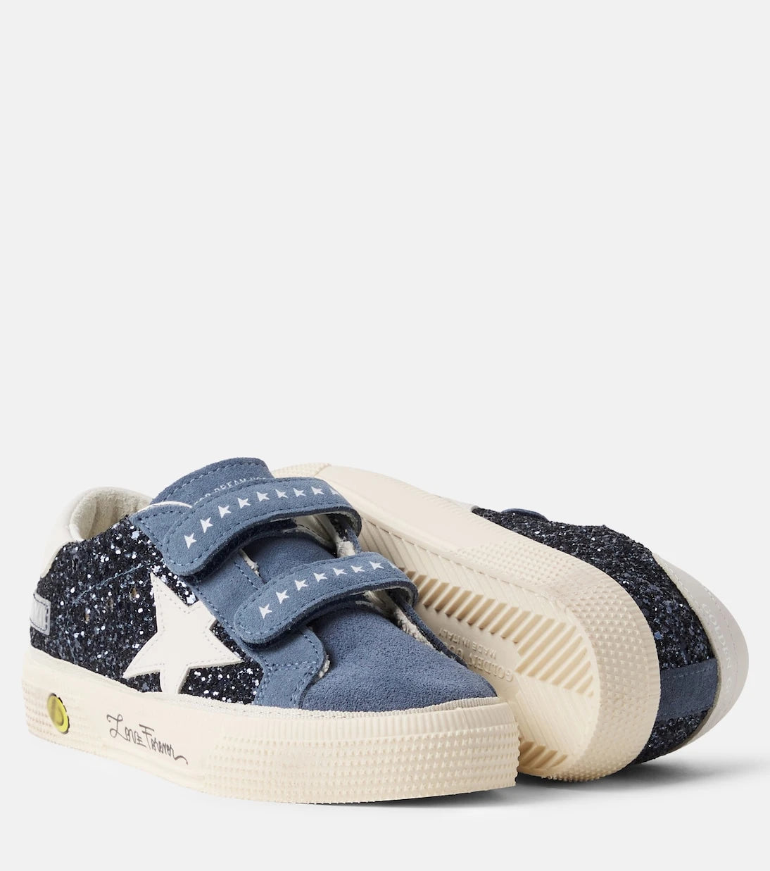 Golden Goose Kids - May glitter suede sneakers
