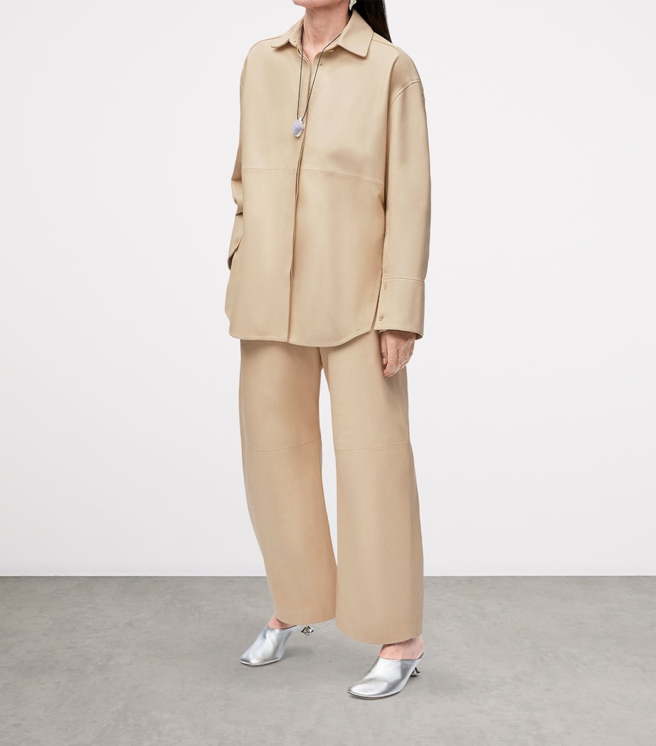 LOEWE Beige EXCLUSIVE Nappa Lambskin Silver Capsule Shirt