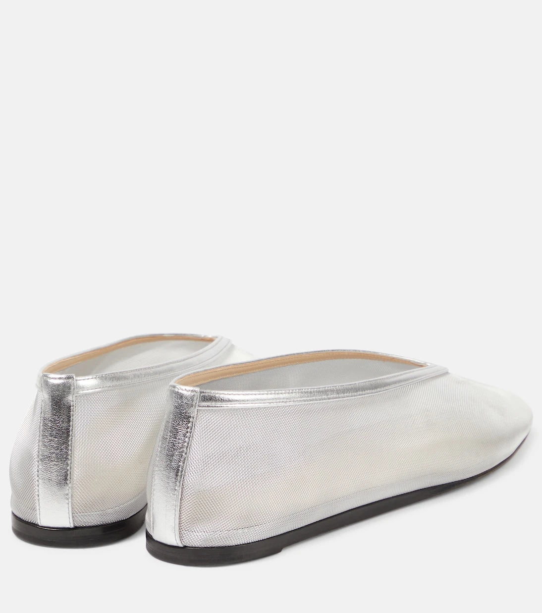 Le Monde Béryl - Luna leather-trimmed mesh ballet flats