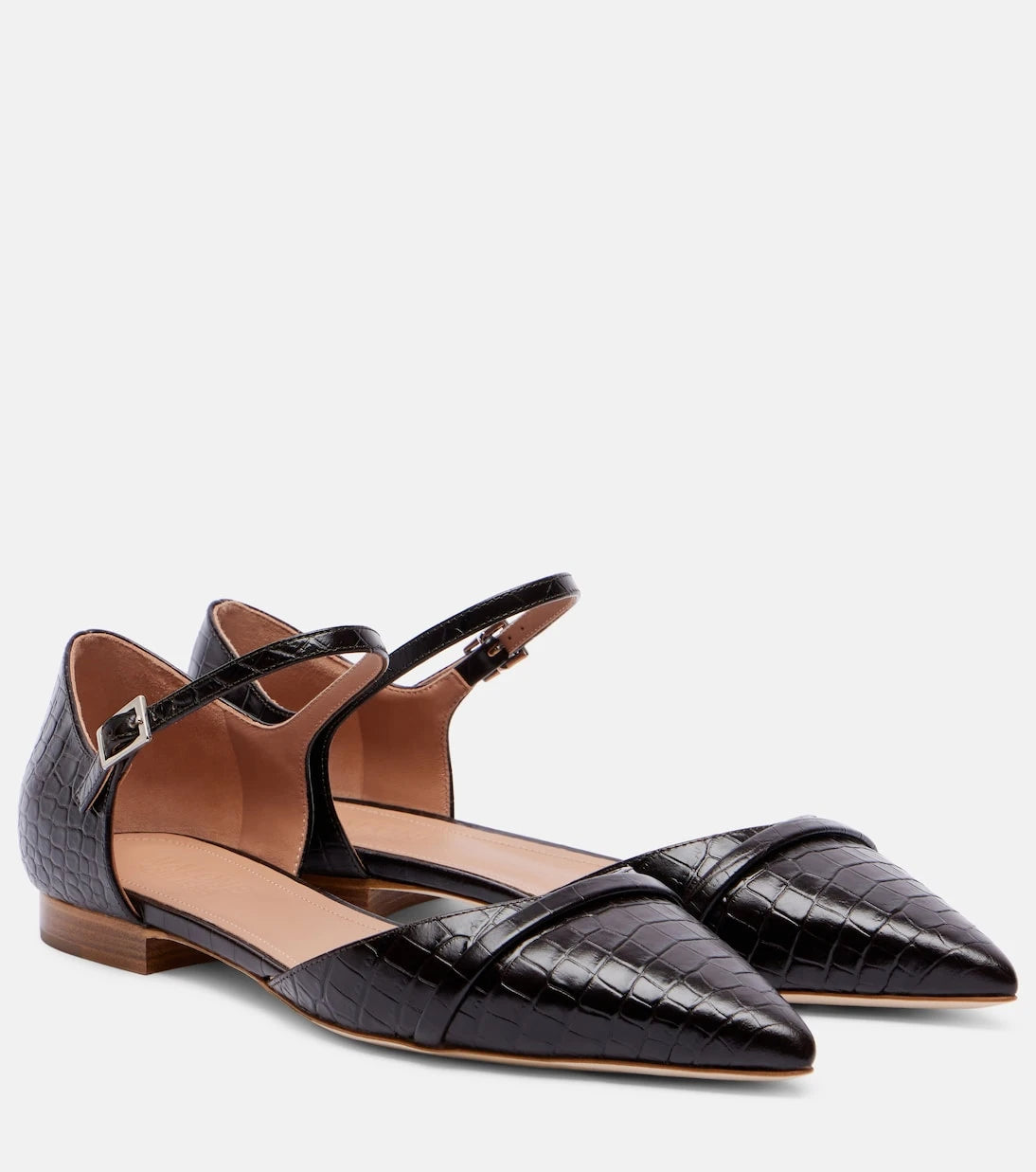 Malone Souliers - Ulla croc-effect leather flats