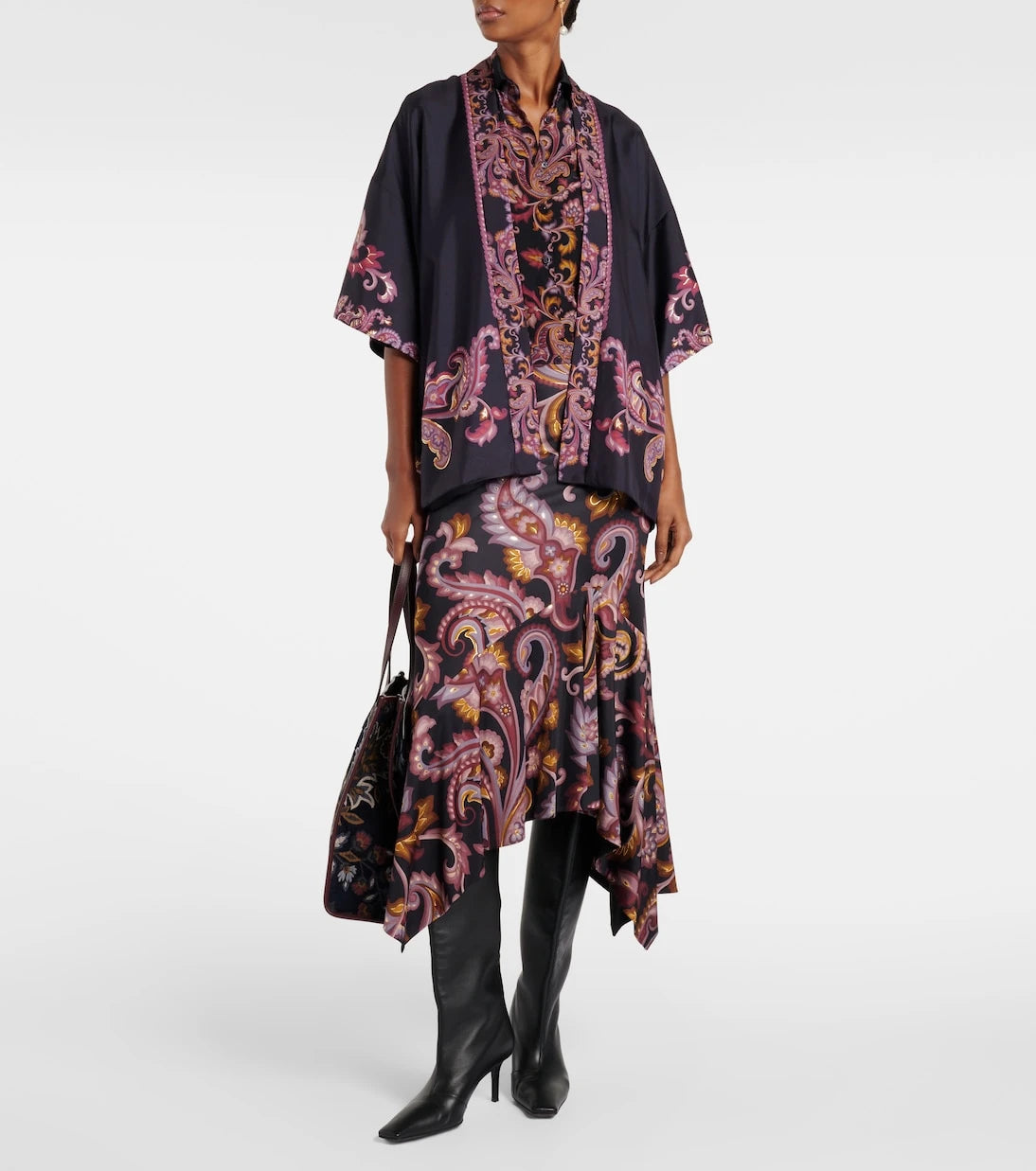 Etro - جاكيت بيزلي حريري