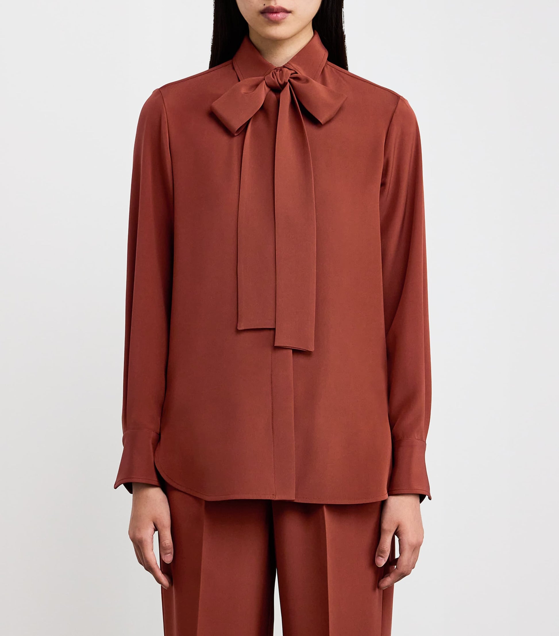 Kiton Red Silk-Blend Shirt