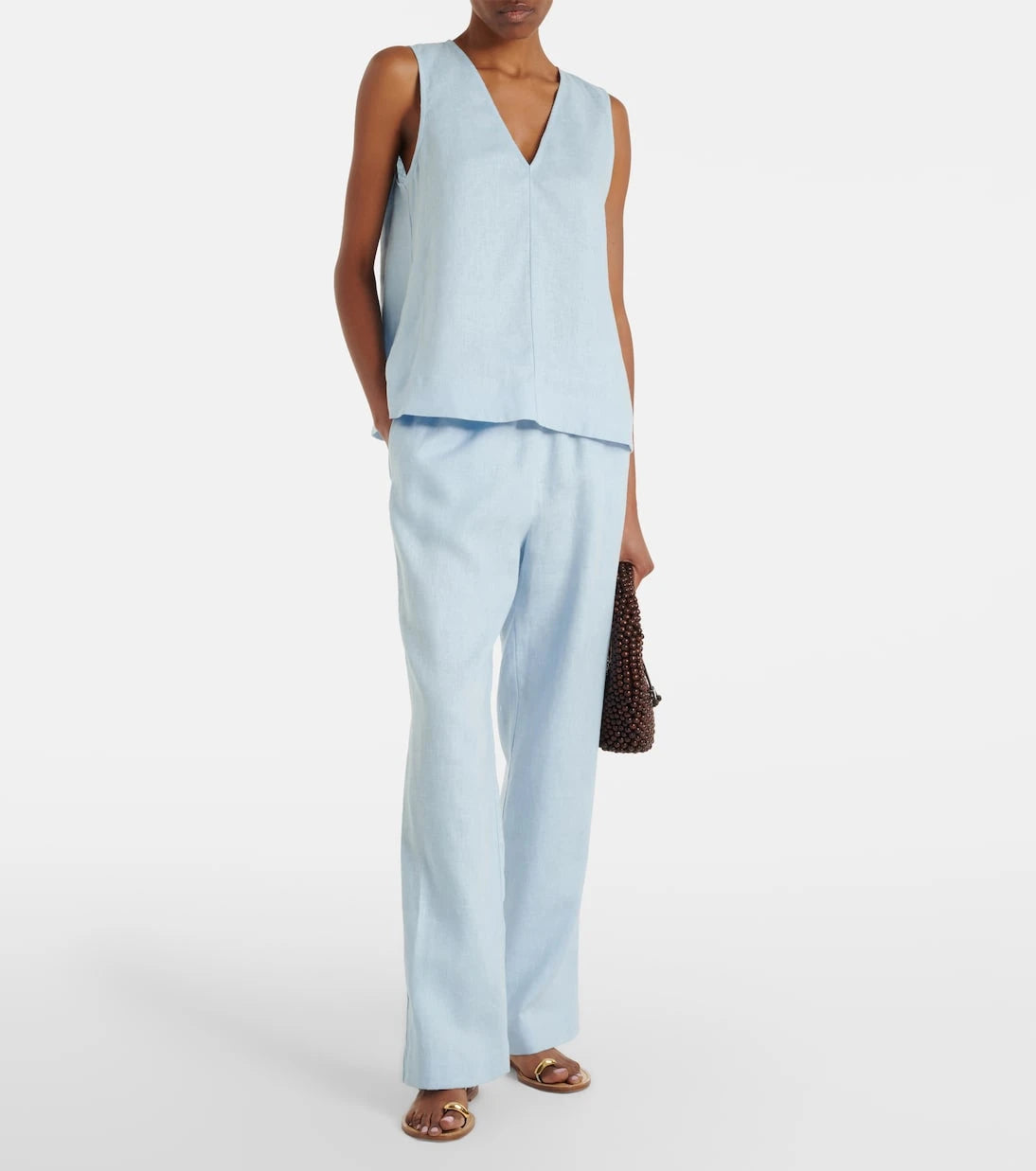 Asceno - Aurelia linen wide-leg pants