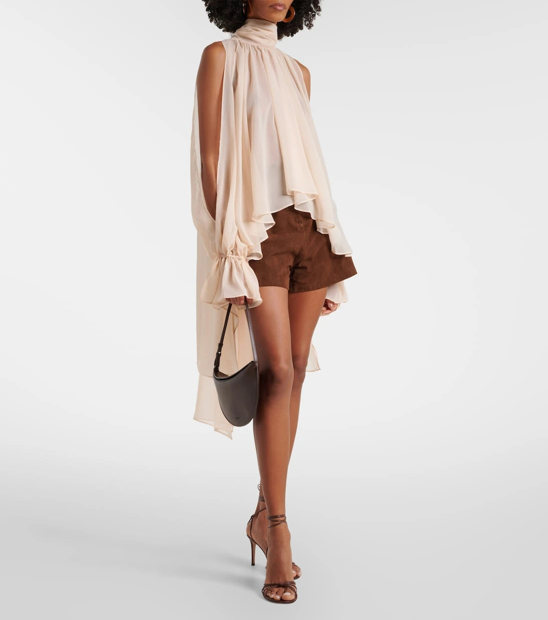 Blumarine - Asymmetric georgette blouse